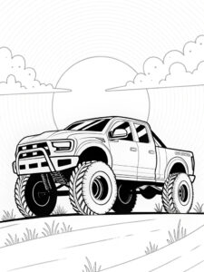 monster truck coloring pages​