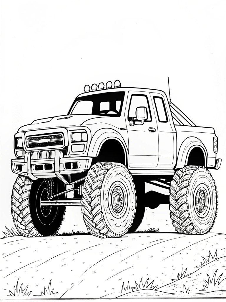 monster truck coloring pages​