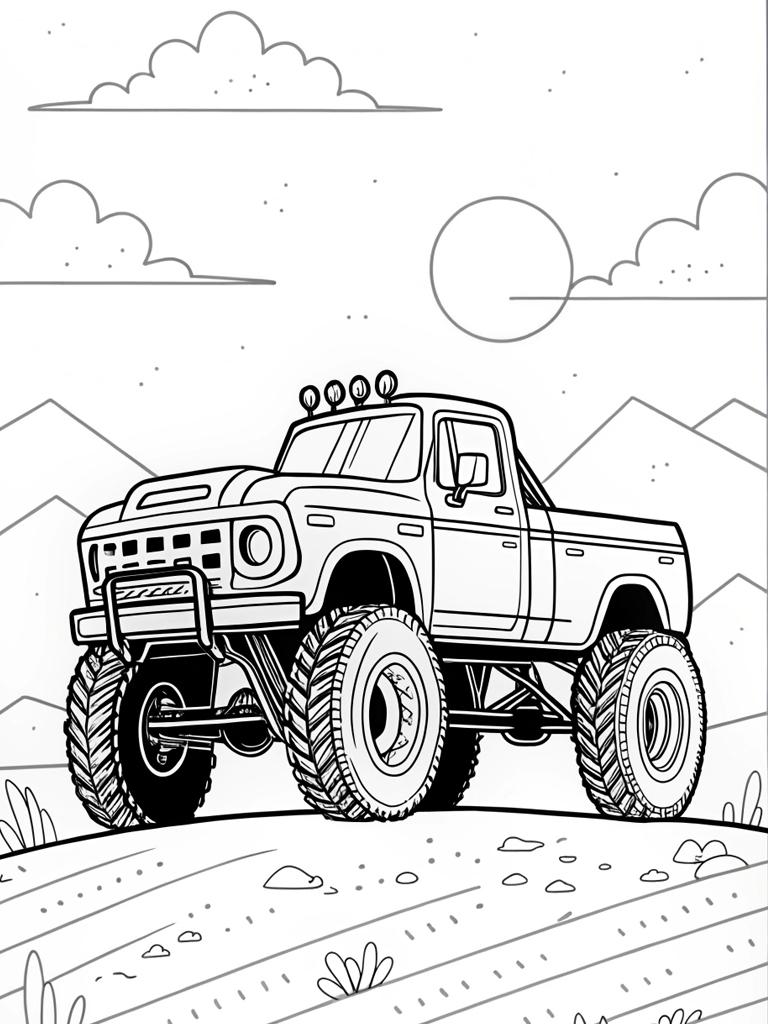 monster truck coloring pages​