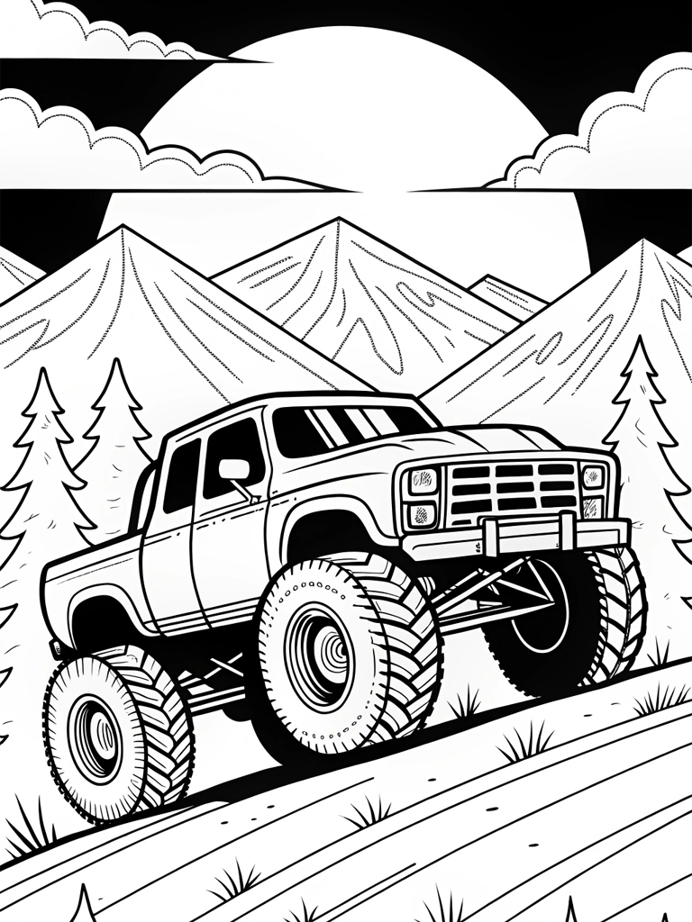 monster truck coloring pages​