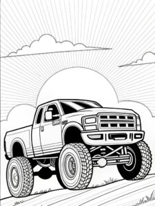 monster truck coloring pages​