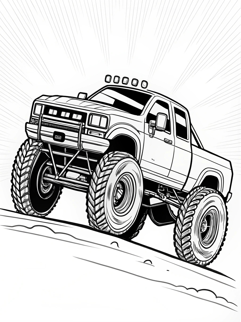 monster truck coloring pages​