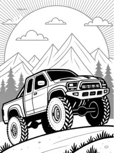 monster truck coloring pages​