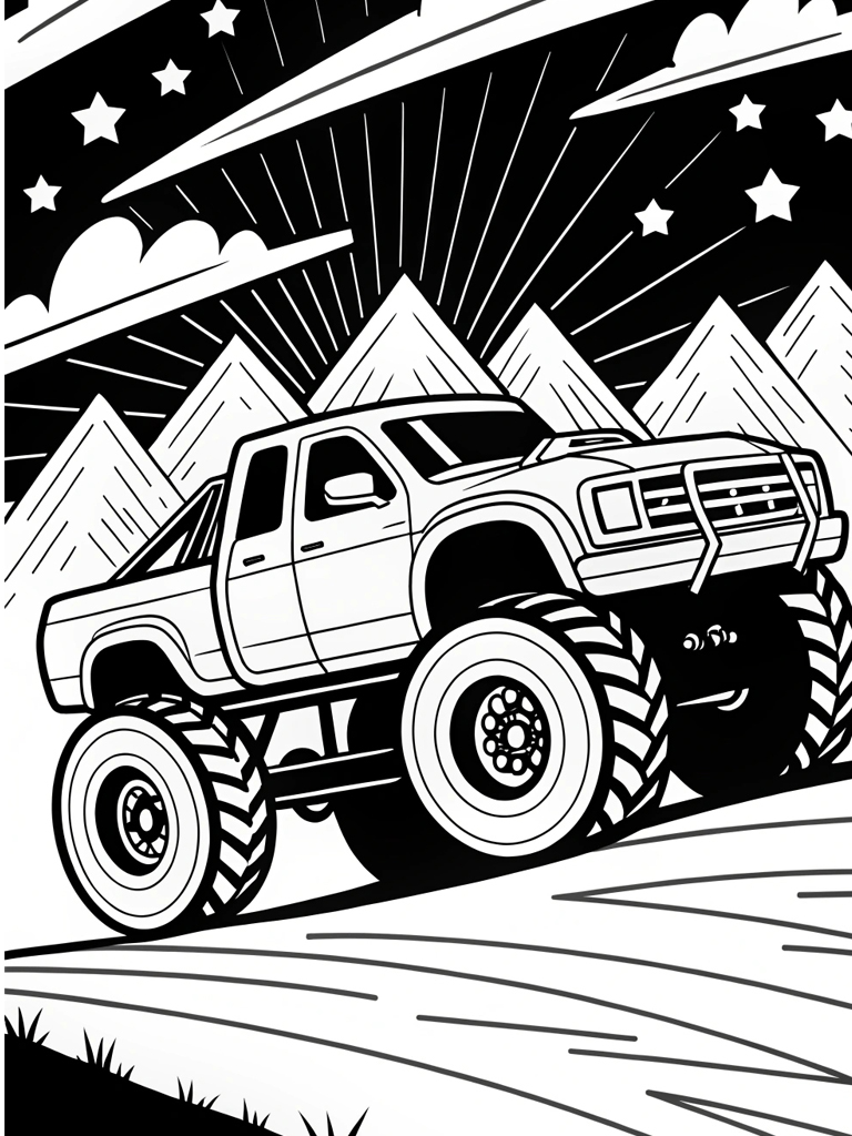 monster truck coloring pages​