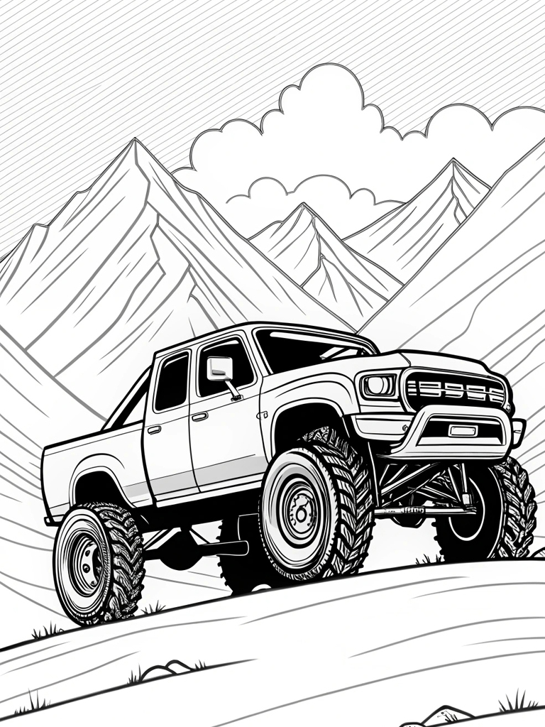 monster truck coloring pages​