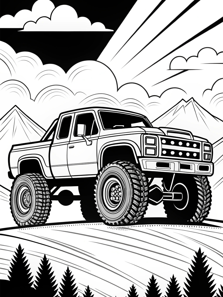 monster truck coloring pages​