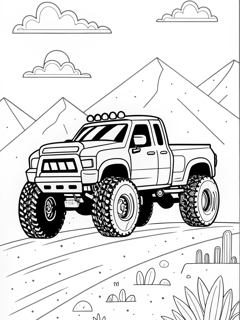 monster truck coloring pages​