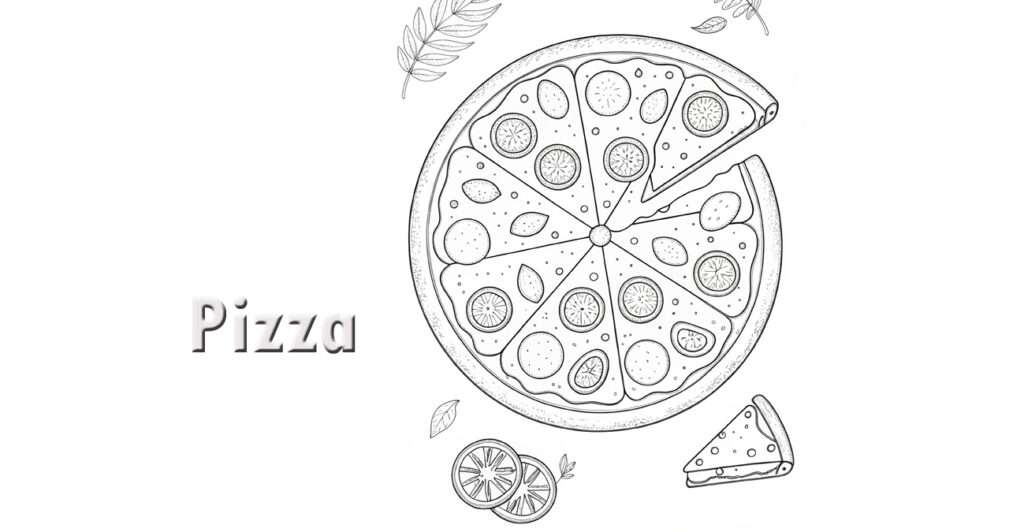 Pizza Coloring Pages