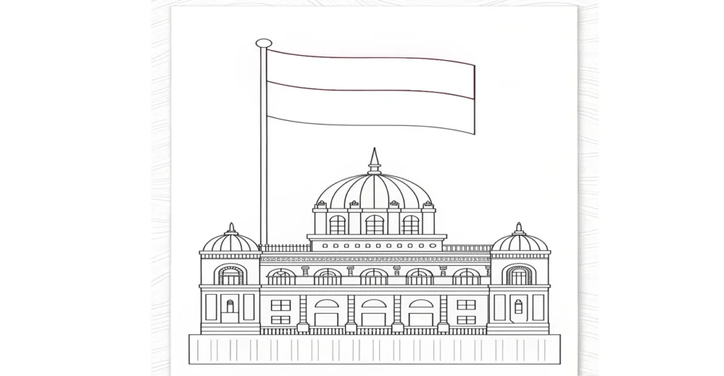 monaco flag coloring page