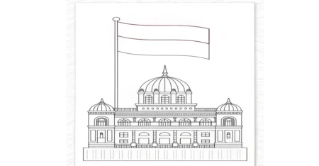 monaco flag coloring page