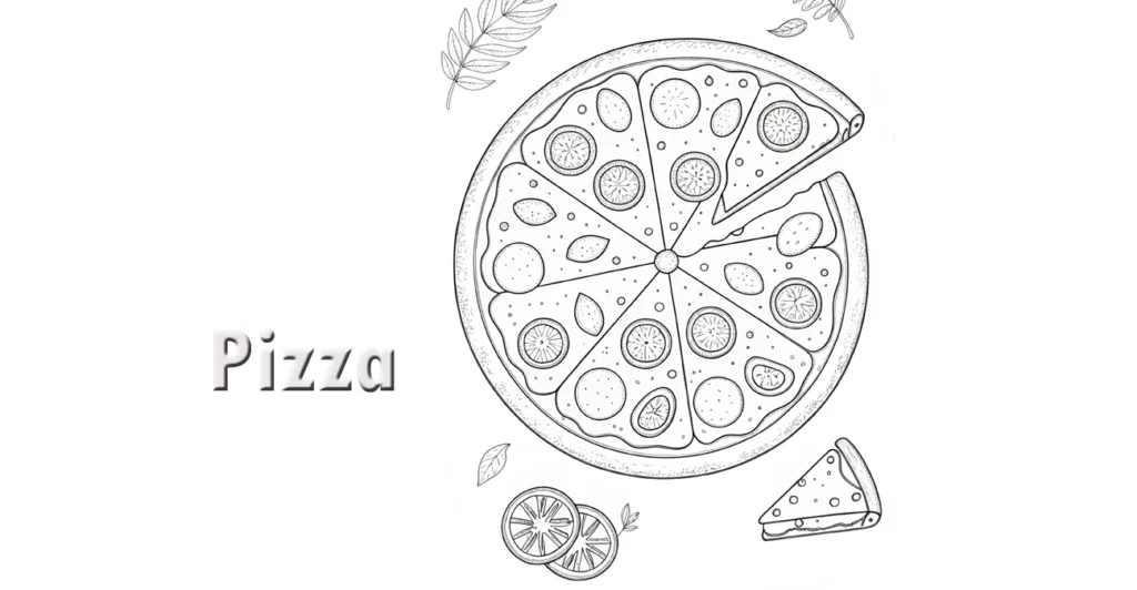 Pizza Coloring Pages