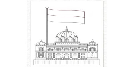 Monaco Flag Coloring Page