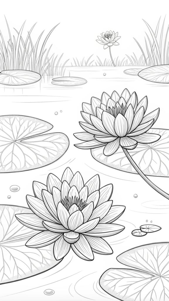 flowers coloring pages aesthetic